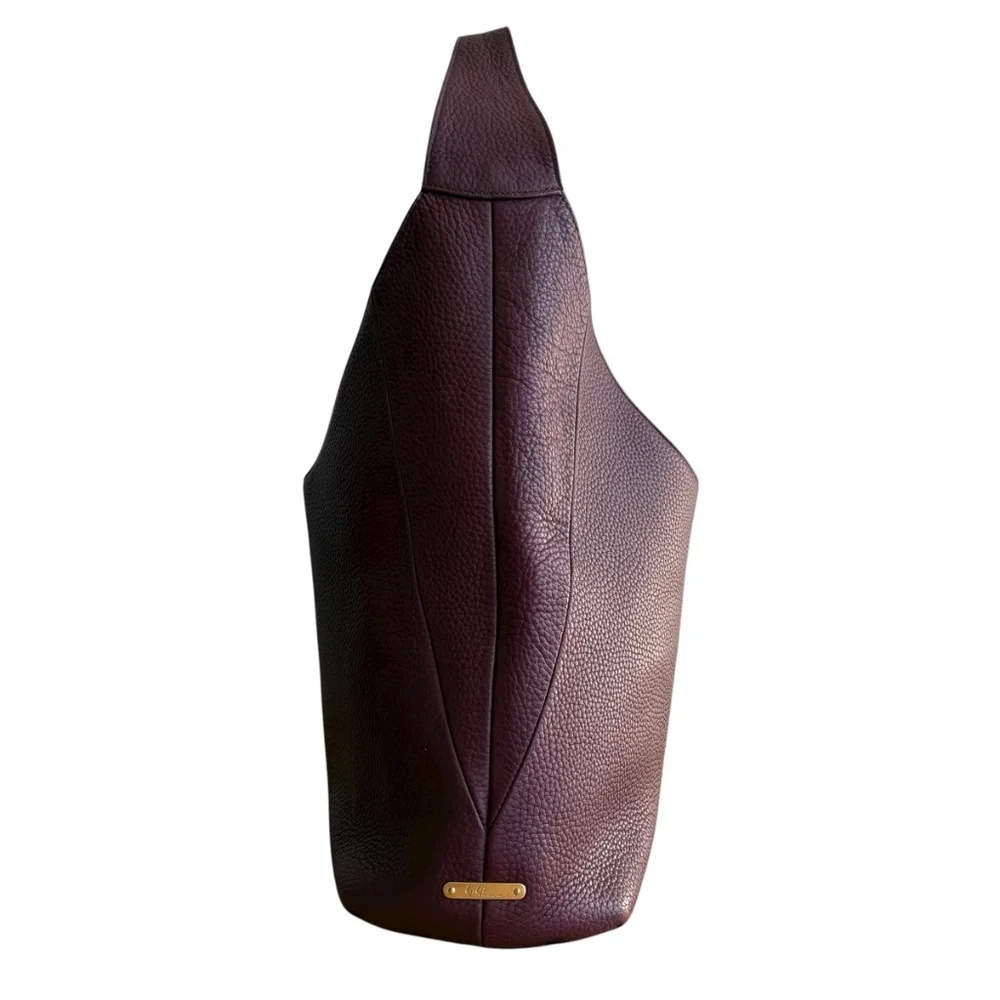 GiGi New York Sasha Hobo Leather‎ Bag Pebble Grain Wine Slouchy